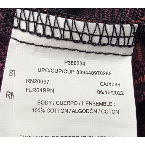 Women's - Dickies Baker Plaid Long Sleeve Button Down Shirt, Size XS - Picture 5 of 8